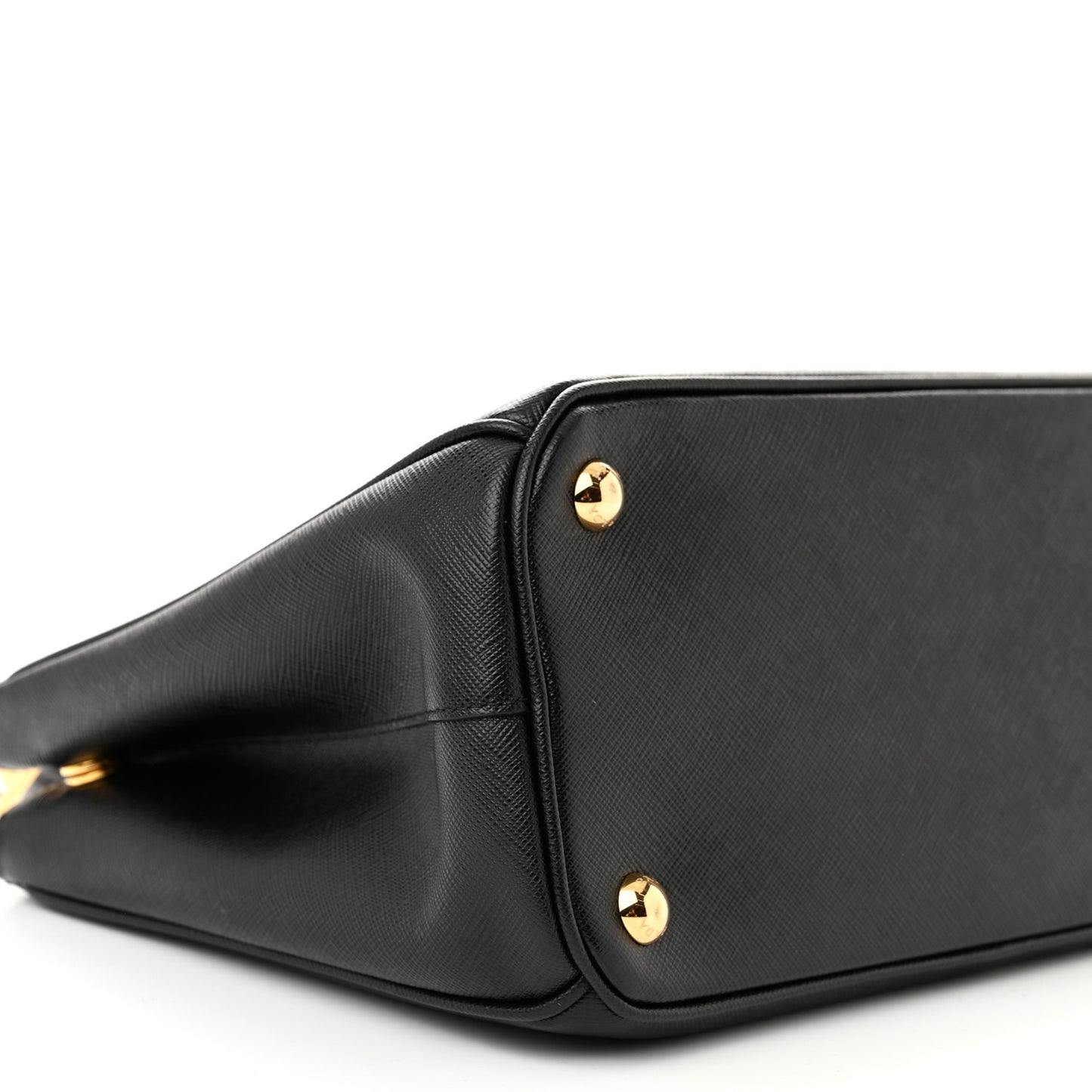 Saffiano Small Galleria Double Zip Tote Black