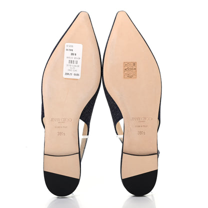 Jimmy Choo Denim Erin Slingback Flats 39.5 Indigo 5 of 8