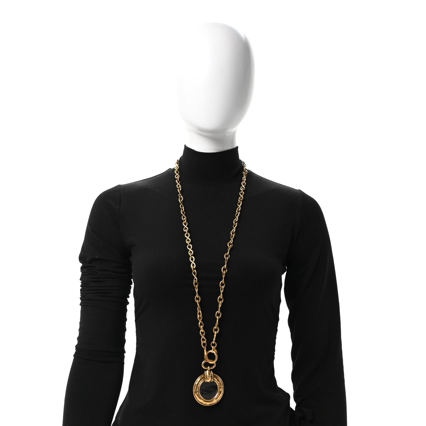 Loupe Magnifying Glass Necklace Gold