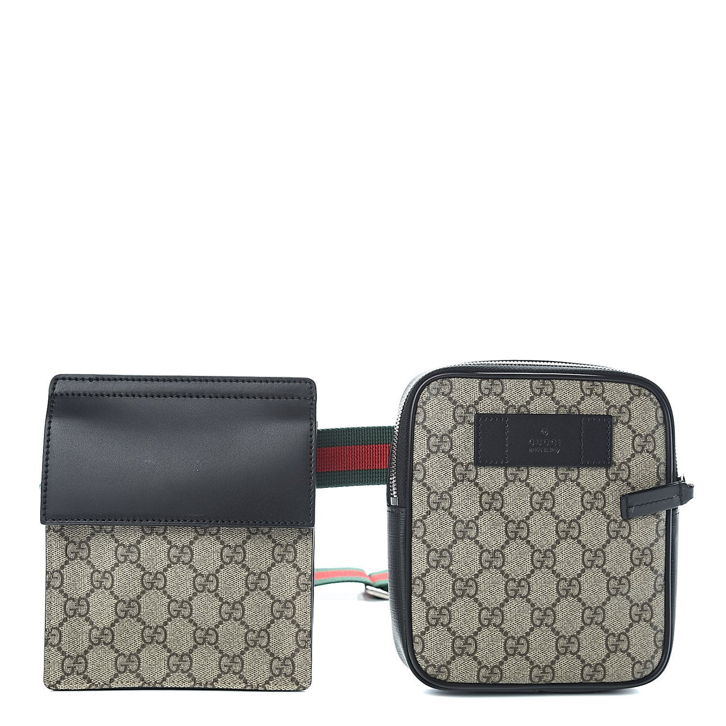 GG Supreme Monogram Web Belt Bag Black