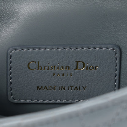 Christian Dior Supple Calfskin Cannage Micro Caro Bag Cloud Blue 6 of 9