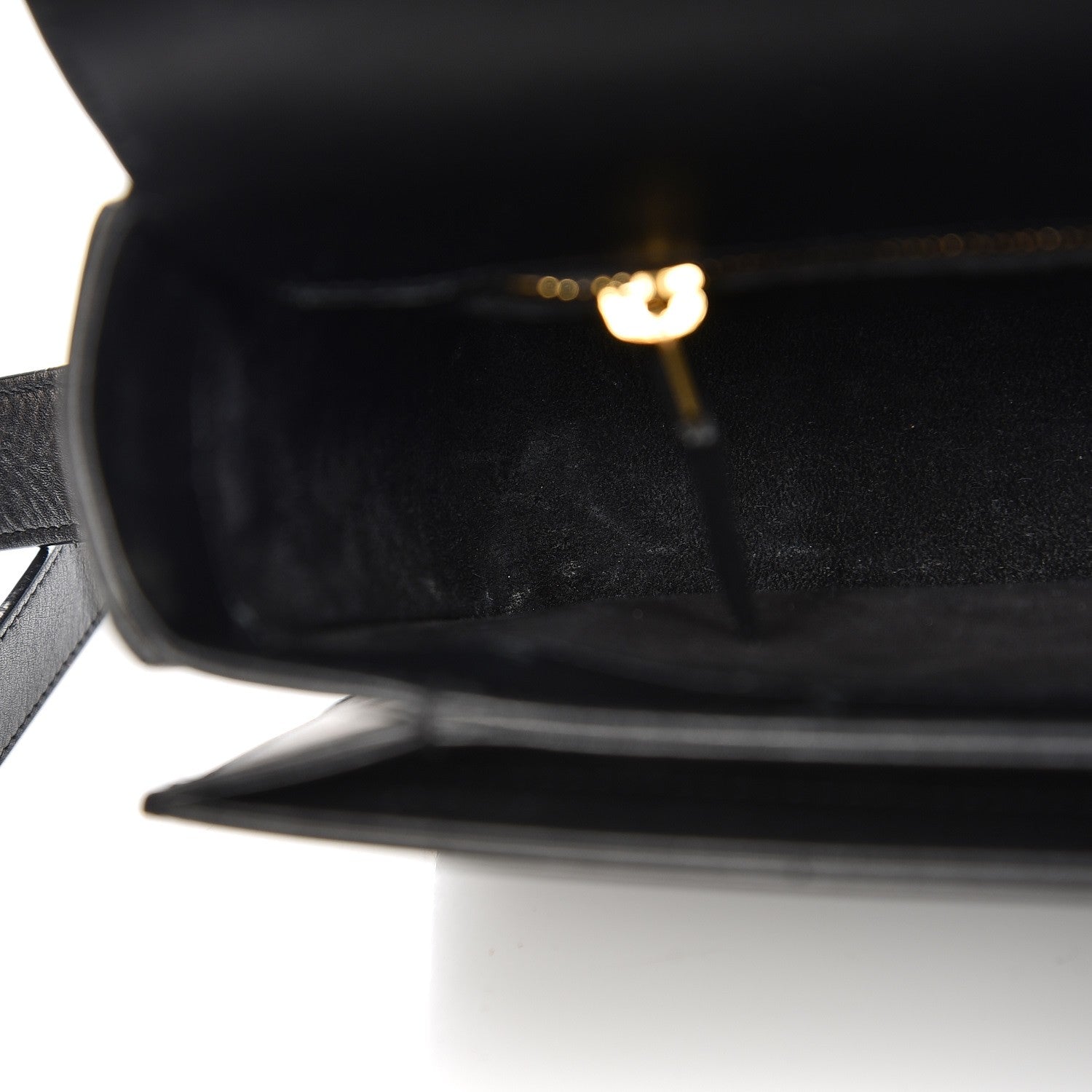 Saint Laurent Smooth Calfskin Medium Classic Monogram Universite Bag Black 19 of 20