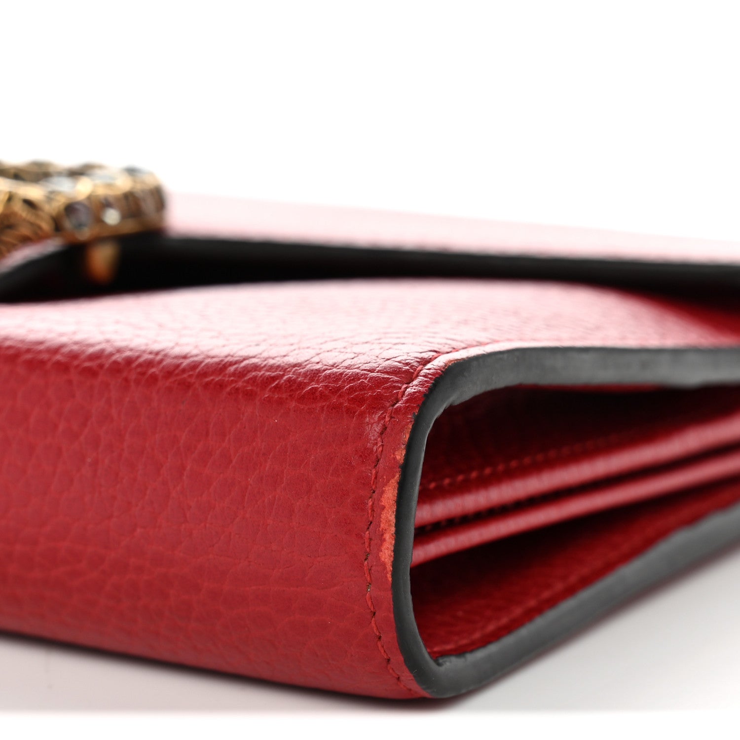 Gucci Calfskin Mini Dionysus Chain Wallet Hibiscus Red 10 of 10