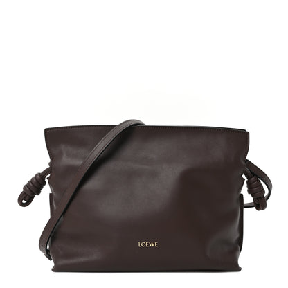 Loewe Calfskin Mini Flamenco Knot Clutch Chocolate 1 of 9