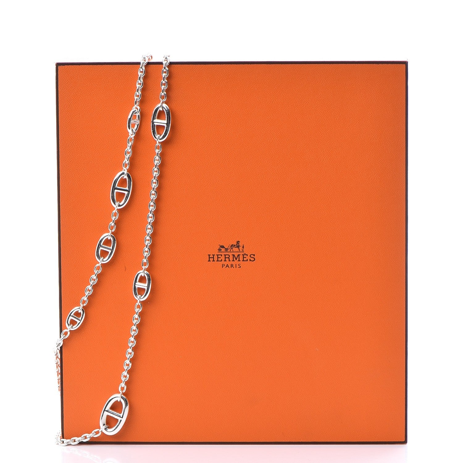 Hermes Sterling Silver Farandole Necklace 160 8 of 8