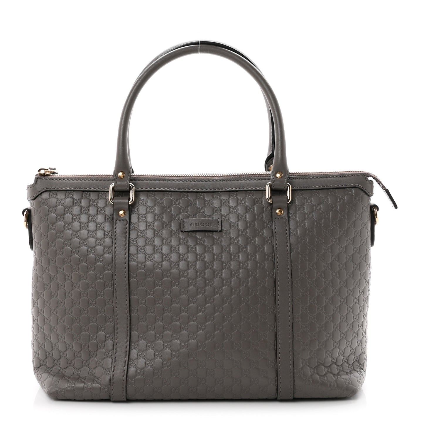Soft Microguccissima Small Zippered Satchel Loess