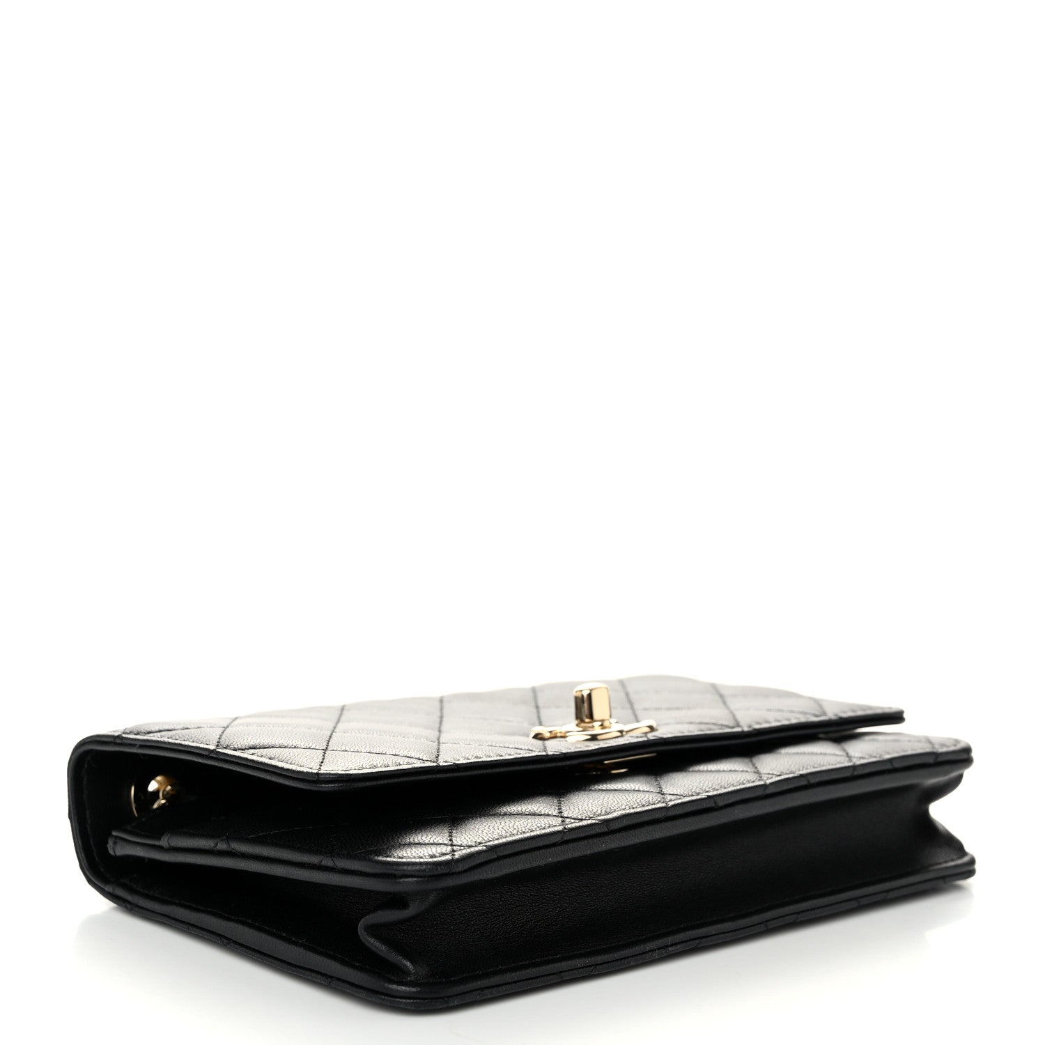 Chanel Lambskin Quilted Trendy CC Wallet On Chain WOC Black 4 of 12