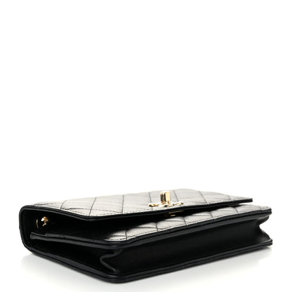 Chanel Lambskin Quilted Trendy CC Wallet On Chain WOC Black 4 of 12