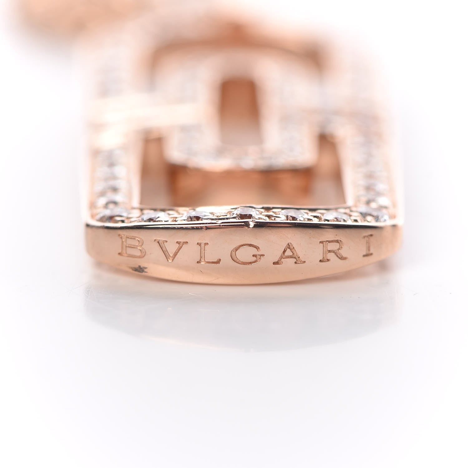 Bulgari 18K Rose Gold Diamond Parentesi Necklace 6 of 6