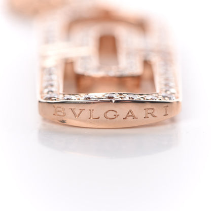 Bulgari 18K Rose Gold Diamond Parentesi Necklace 6 of 6