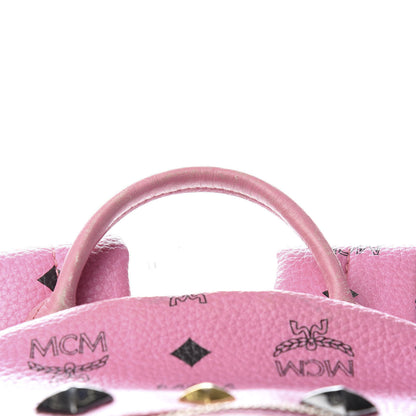 MCM Visetos Studded Medium Stark M Backpack Pink 17 of 18
