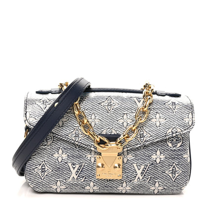 Louis Vuitton Monoglam Pochette Metis East West Blue 6 of 8
