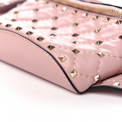 Valentino Garavani Lambskin Rockstud Spike Belt Bag 85 Water Rose 8 of 10