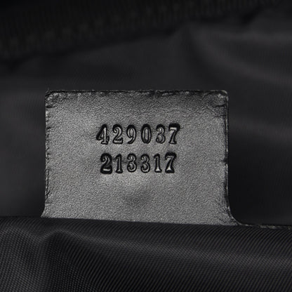 Gucci Techno Canvas Web L'Aveugle Par Amour Embroidered Double Buckle Backpack Black 7 of 10
