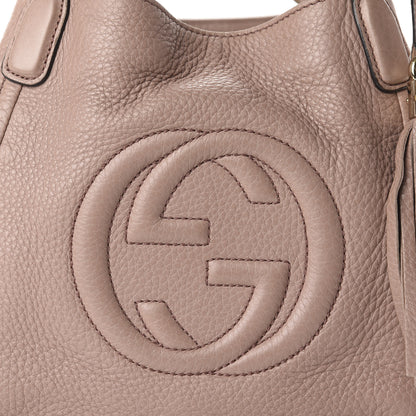 Gucci Pebbled Calfskin Small Soho Shoulder Bag Light Pink 19 of 19
