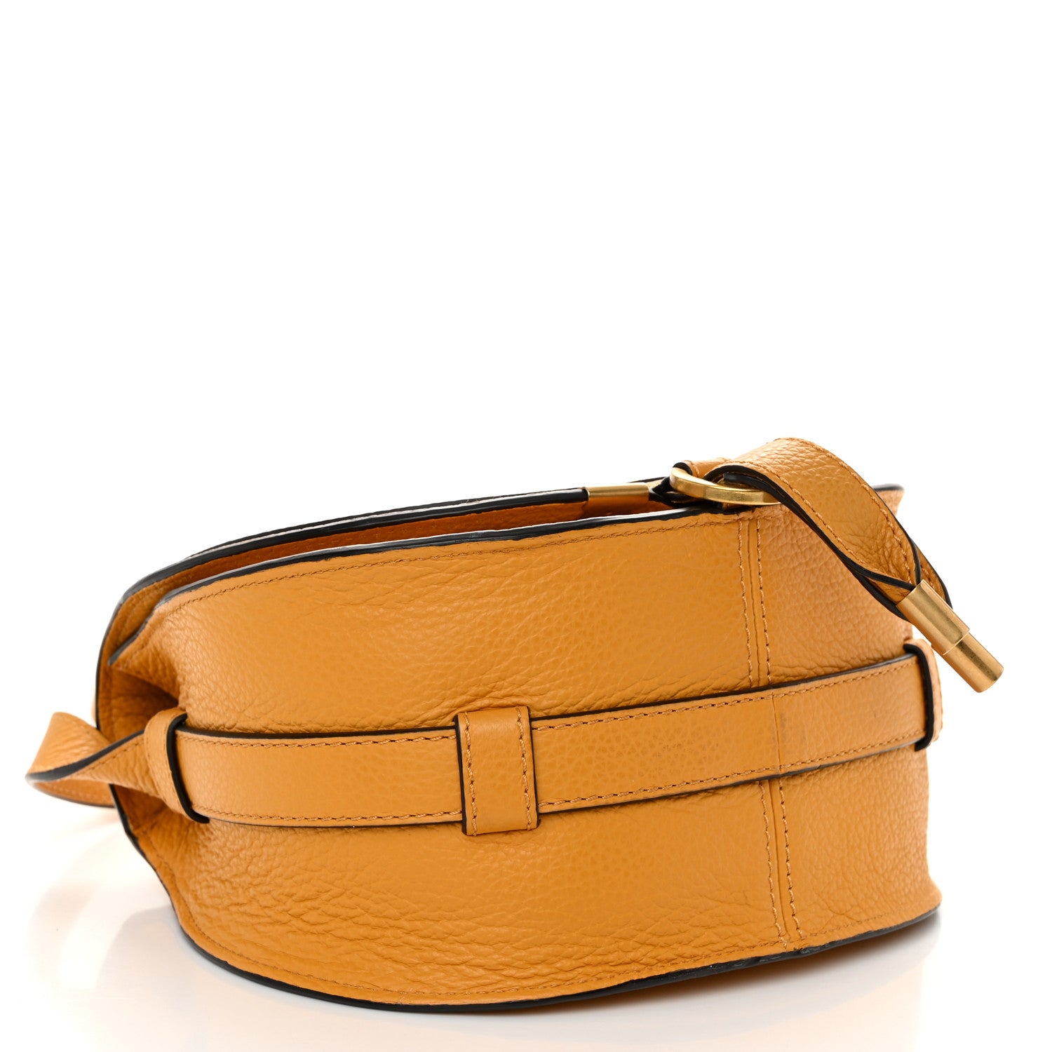 Chloe Grained Calfskin Small Marcie Saddle Bag Sunflower 4 of 12