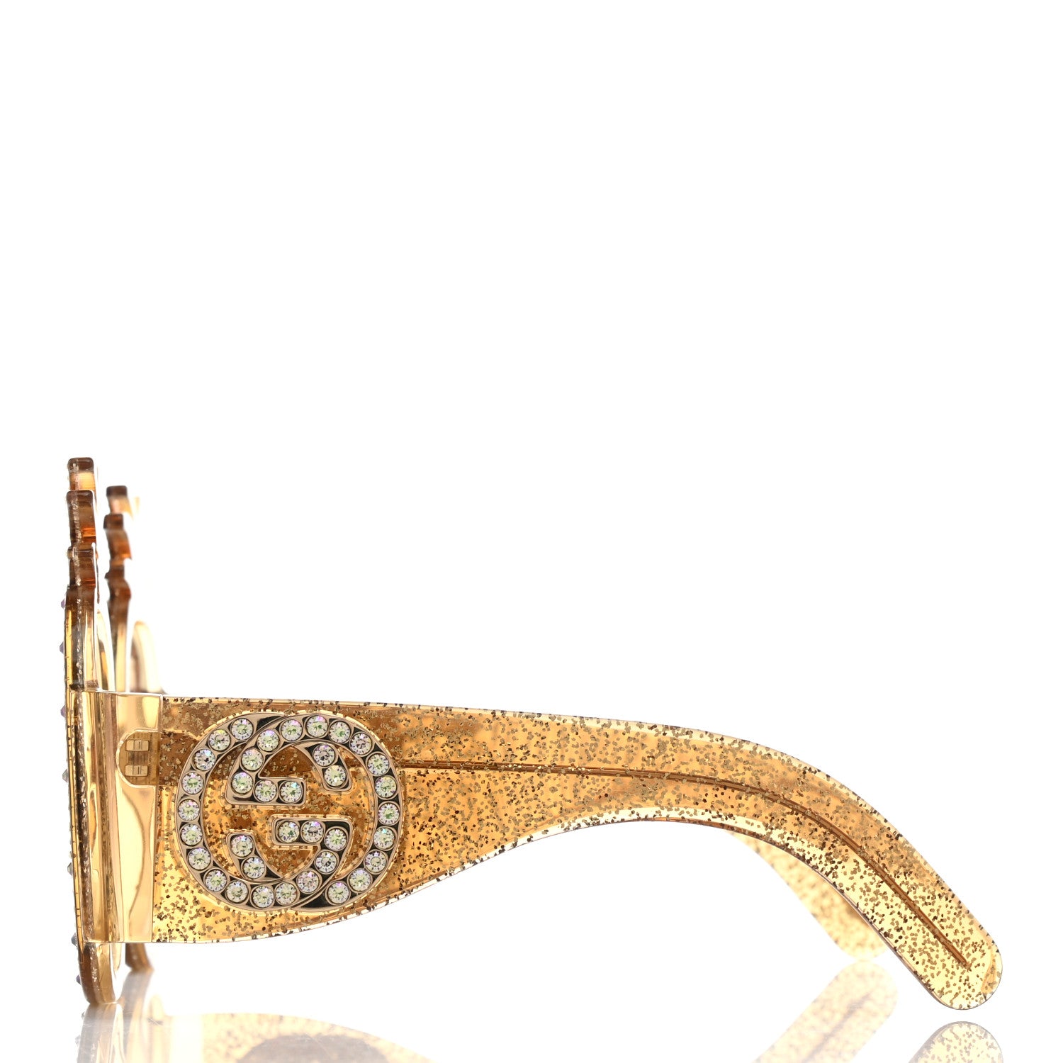 Gucci Acetate Pineapple GG0150/S Sunglasses Gold 3 of 7
