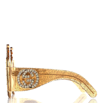 Gucci Acetate Pineapple GG0150/S Sunglasses Gold 3 of 7