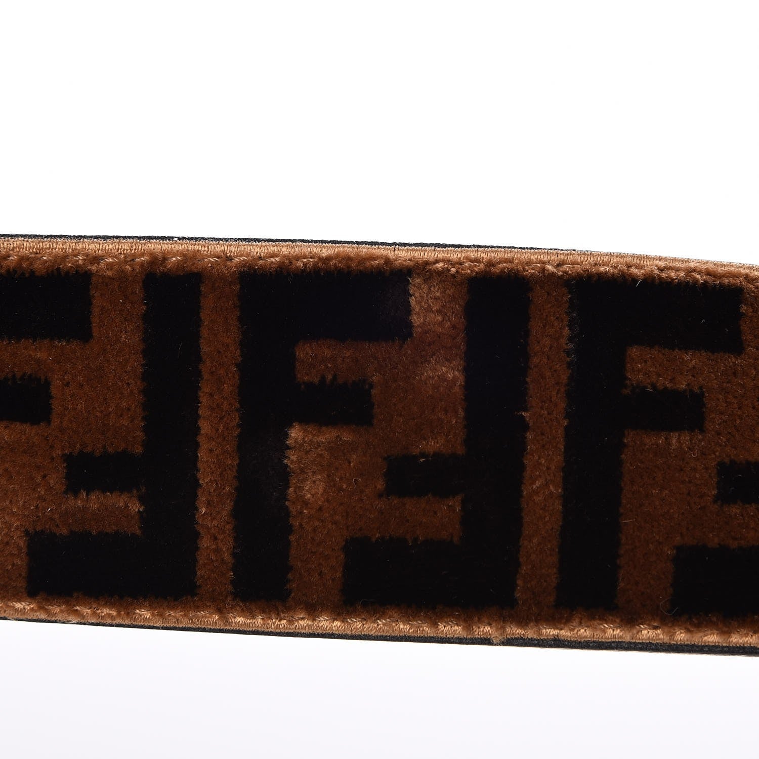 Fendi Velvet Tapestry FF Strap You Tobacco 9 of 9