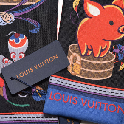 Louis Vuitton Silk Monogram Superstition Bandeau Black 4 of 7