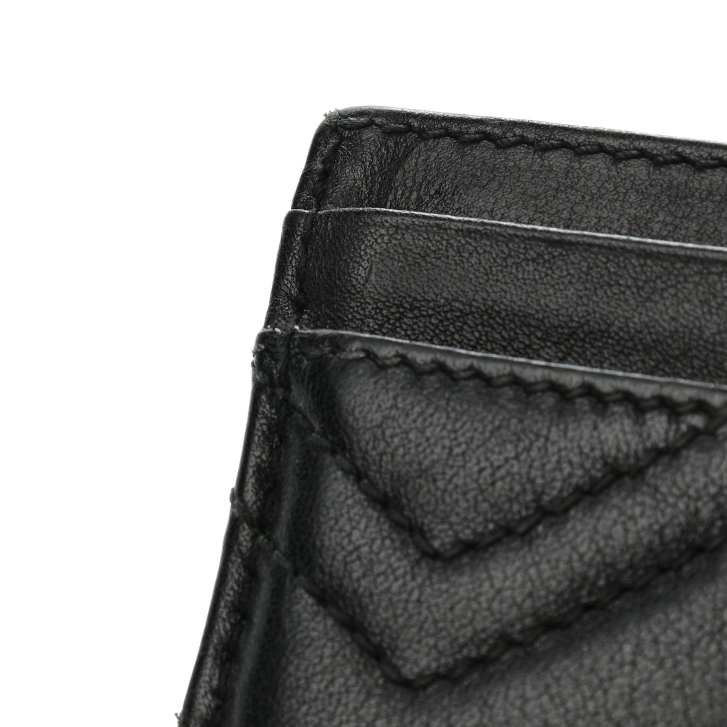 Calfskin Matelasse GG Marmont Card Holder Black