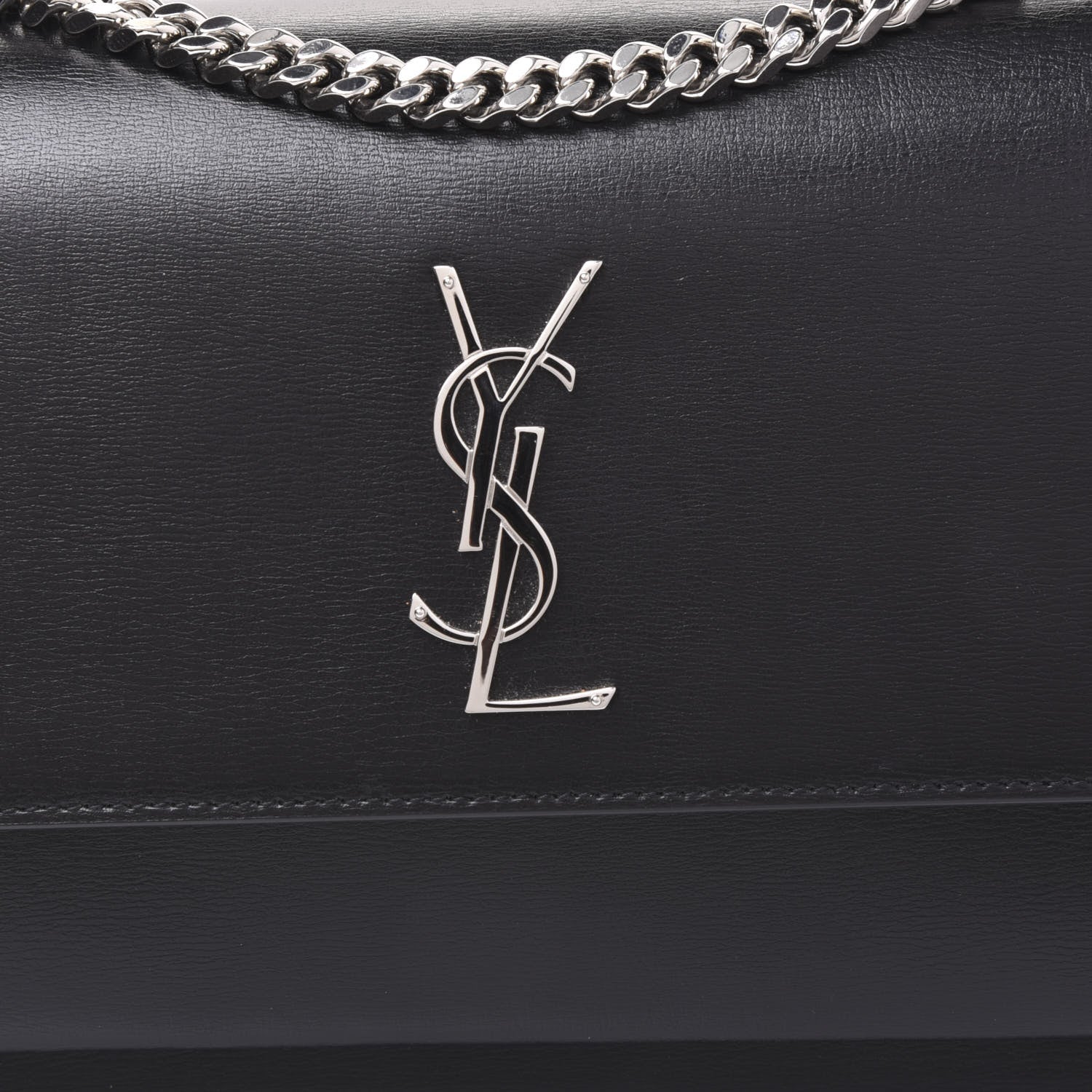 Saint Laurent Calfskin Medium Monogram Sunset Black 9 of 10