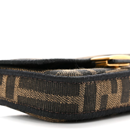 Fendi Fabric Jacquard FF 1974 Nano Baguette Charm Tobacco Moro Black 9 of 11
