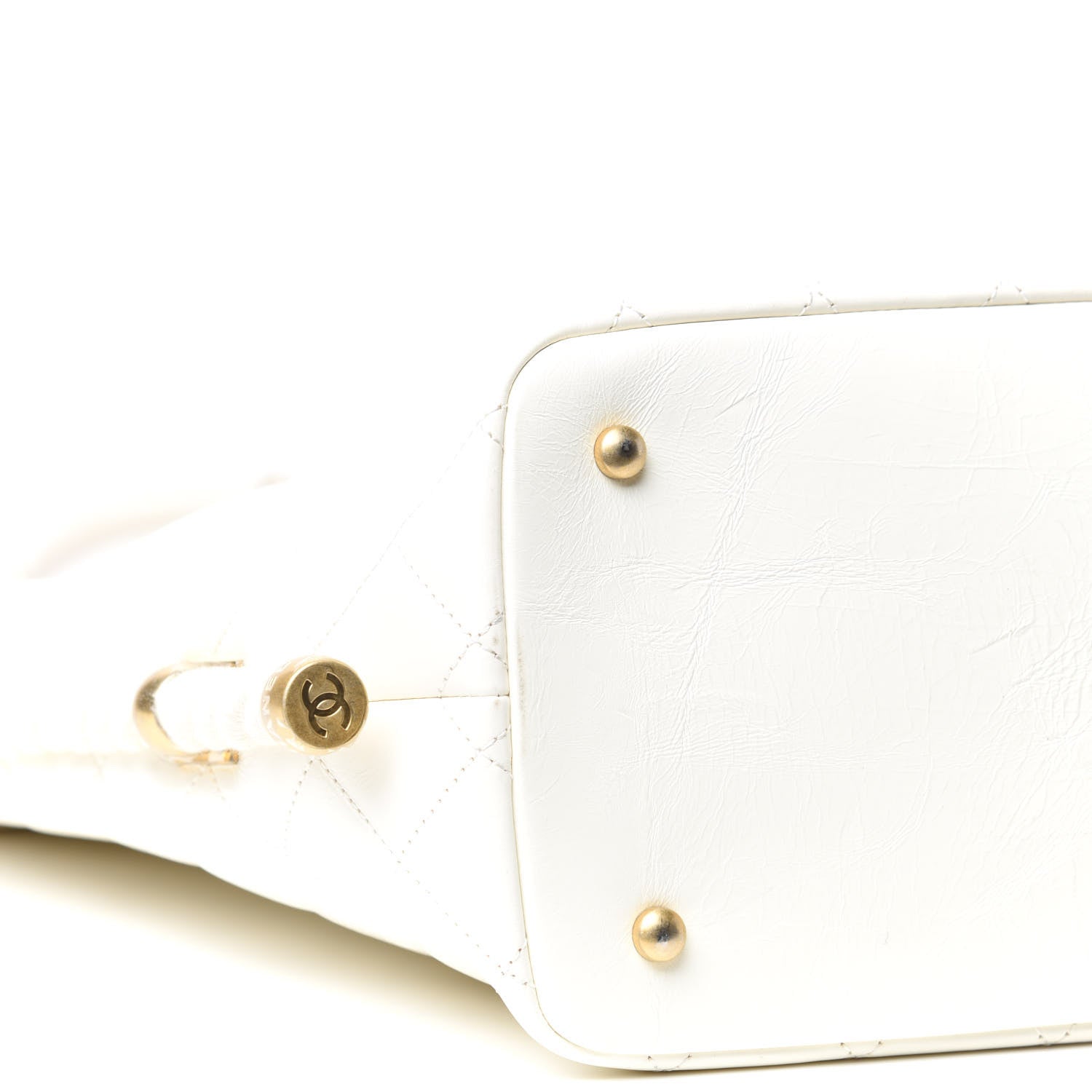 Chanel Crumpled Calfskin En Vogue Rope Hobo Bag White 9 of 10