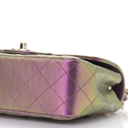 Chanel Iridescent Lambskin Quilted Mini Rectangular Flap Purple 10 of 11