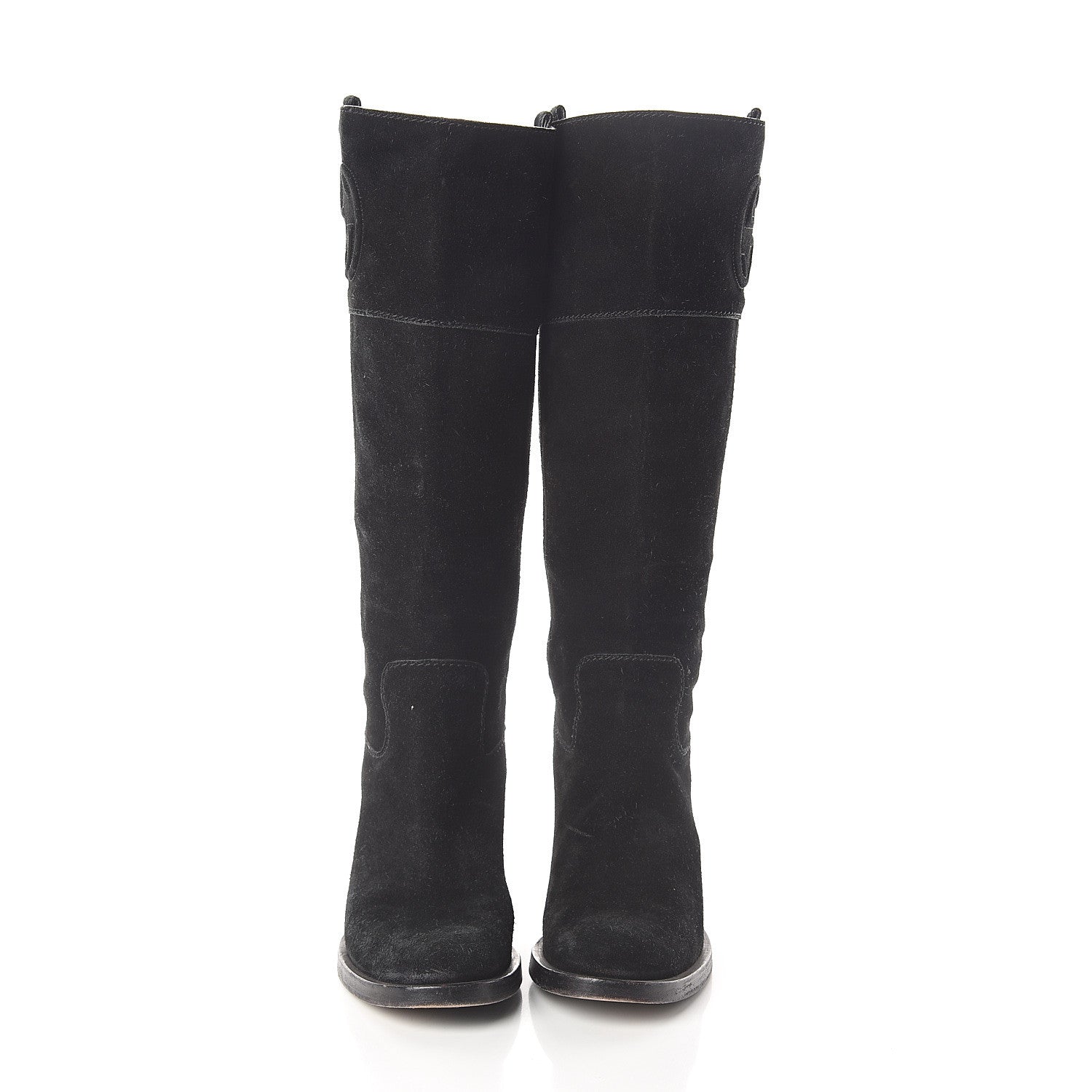 Gucci Suede Interlocking G Boots 37 Black 2 of 7