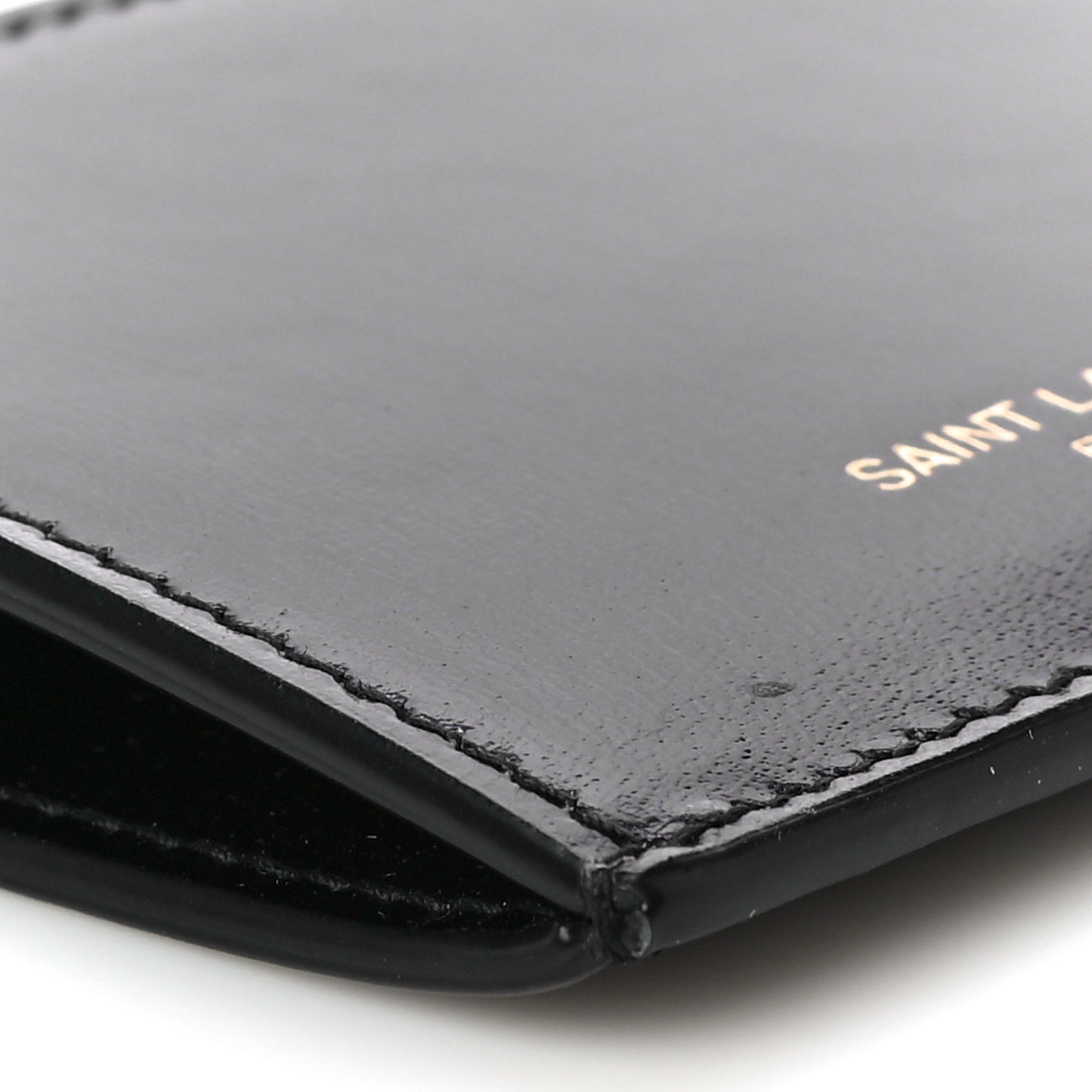 Calfskin 5 Fragments Zip Pouch Card Holder Black