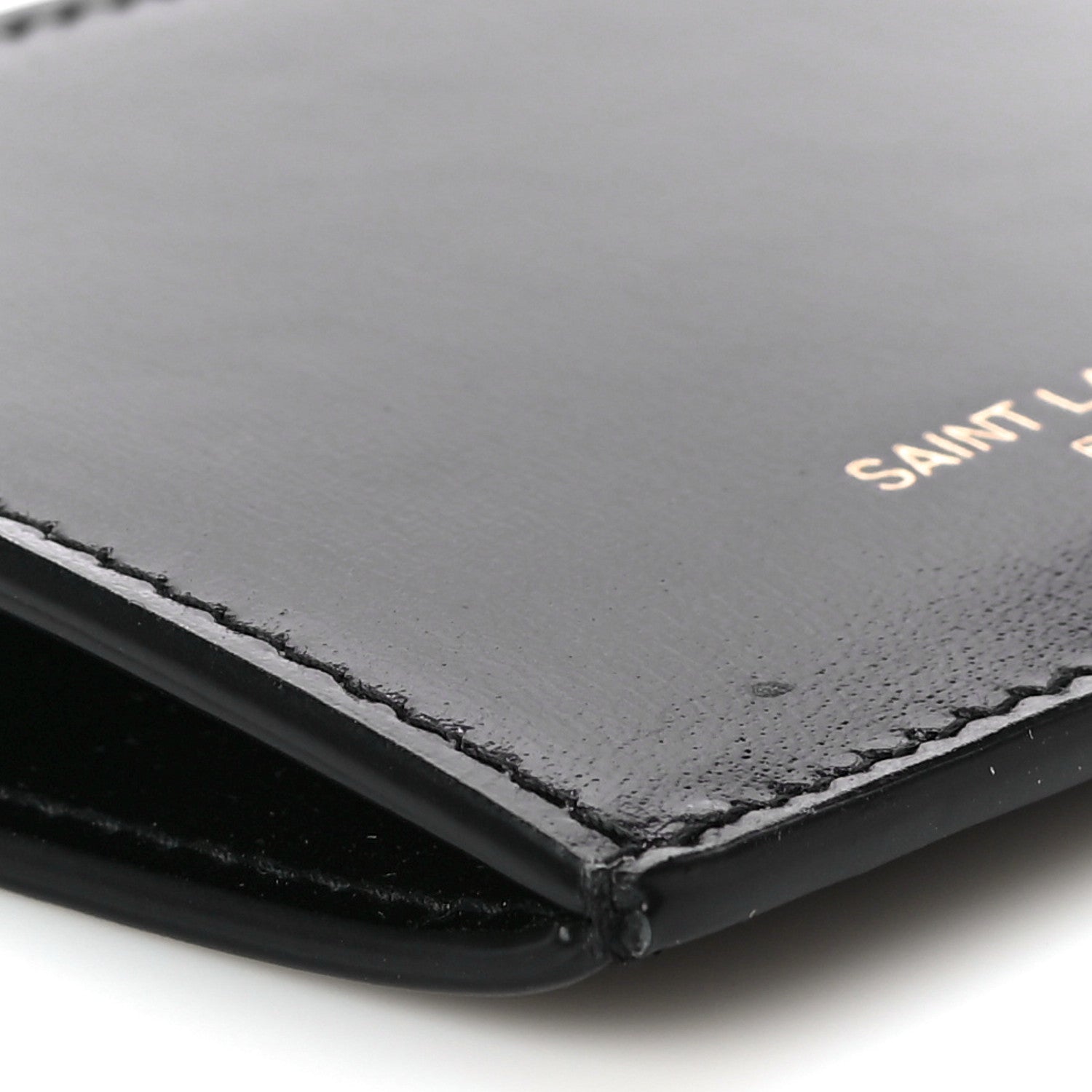 Saint Laurent Calfskin 5 Fragments Zip Pouch Card Holder Black 9 of 12