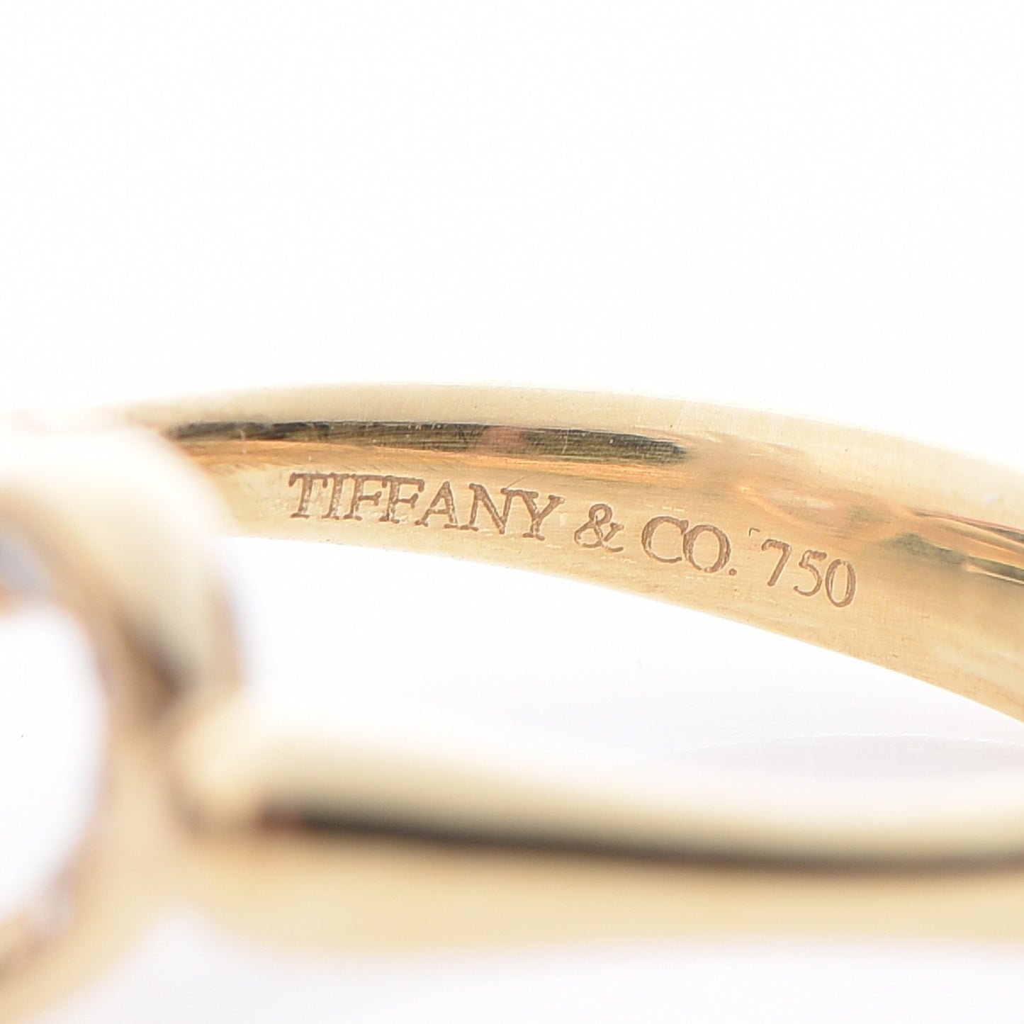 18K Yellow Gold Diamond Elsa Peretti Open Heart Ring 5