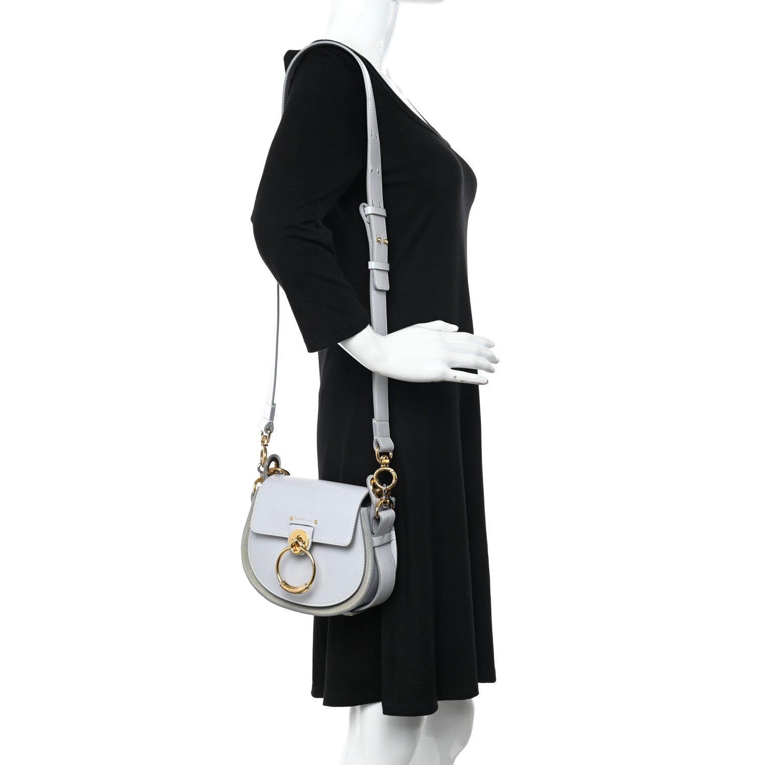 Chloe Calfskin Small Tess Bag Light Cloud 2 of 22