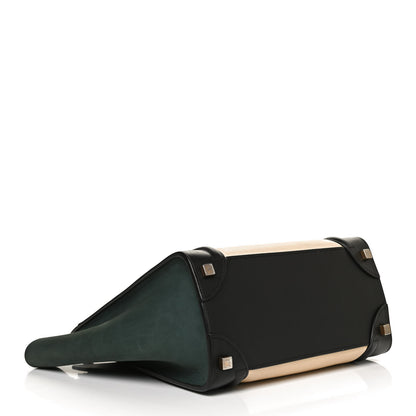 Celine Smooth Drummed Calfskin Micro Tri-Color Luggage Teal 4 of 12