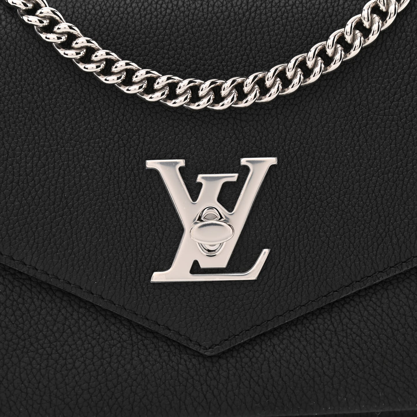 Soft Calfskin Mylockme Chain Bag BB Black