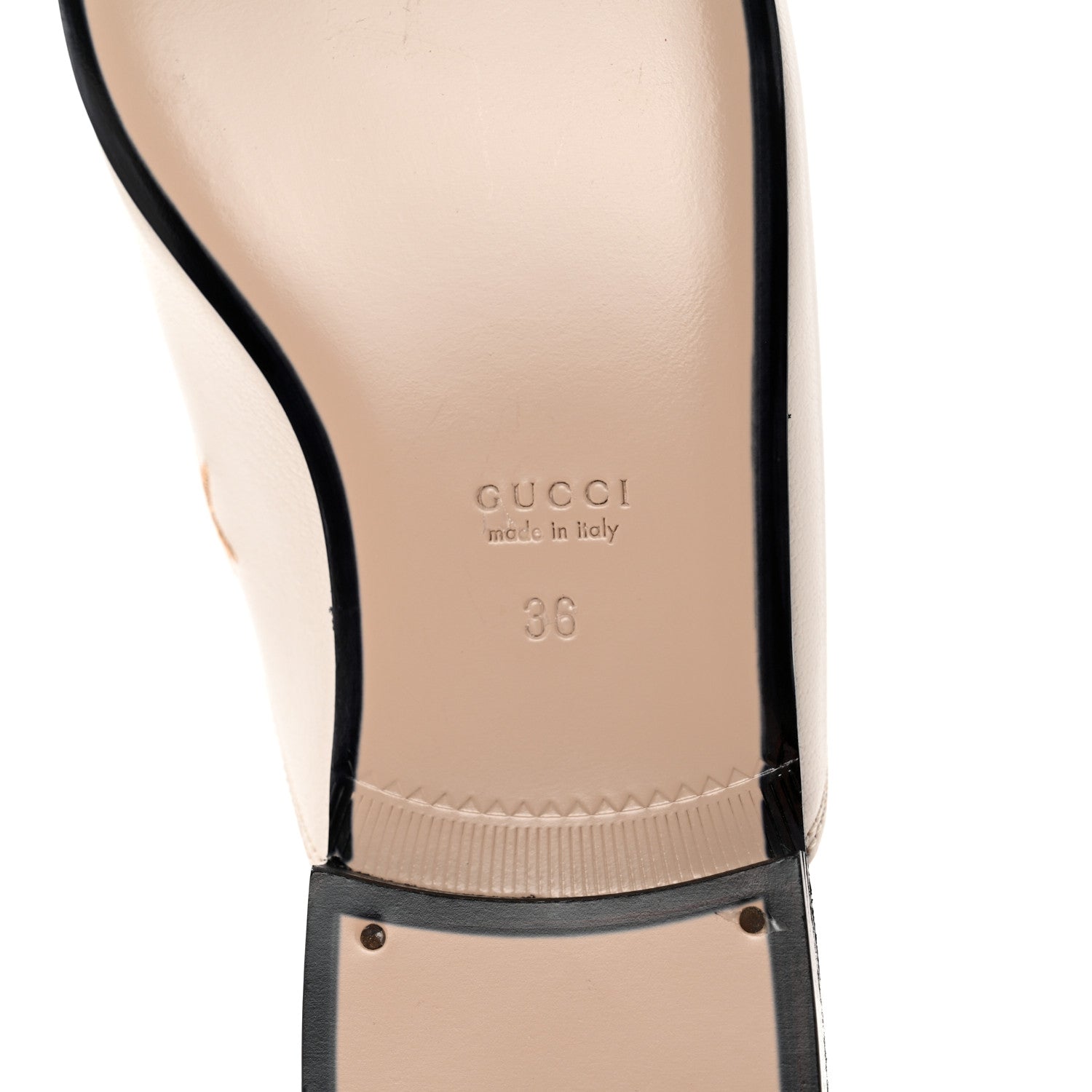 Gucci Goatskin Bee Star Embroidered Womens Princetown Slippers 36 Mystic White 7 of 10