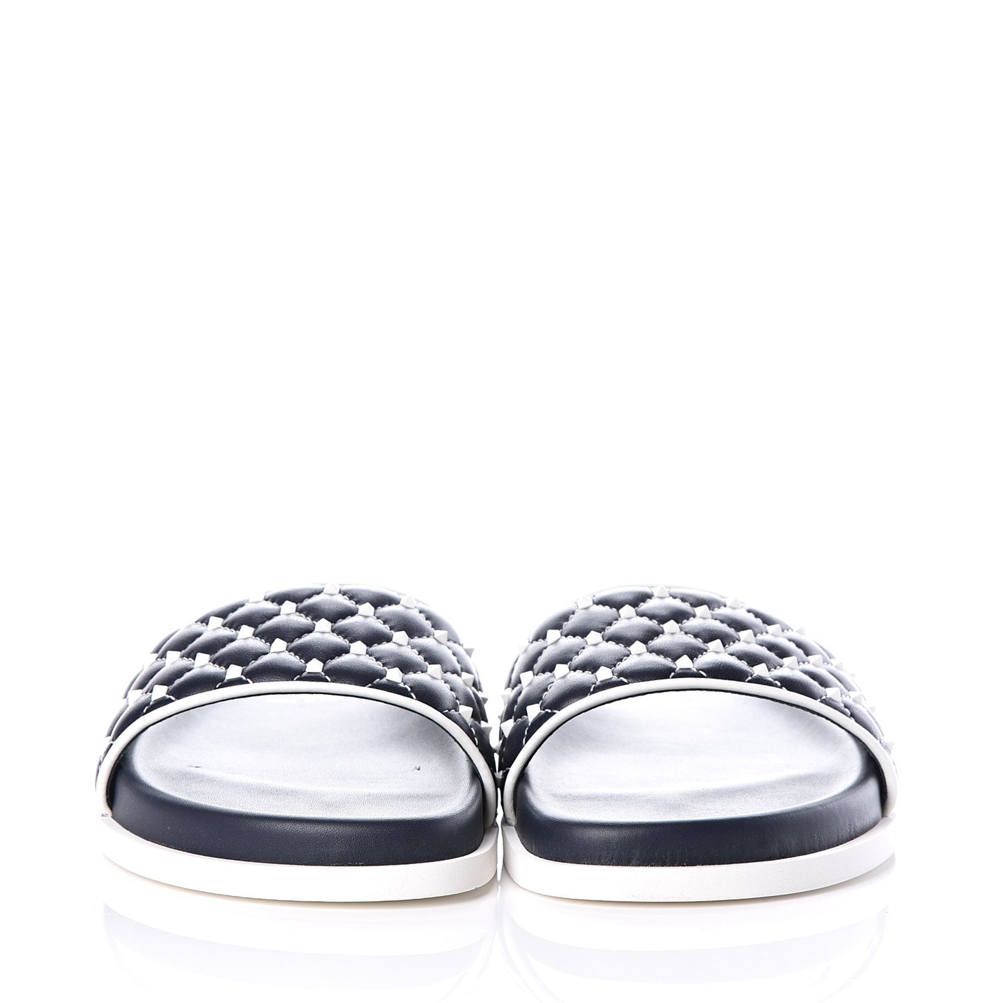 Nappa Free Rockstud Spike Pool Slide Sandals 38 Marine