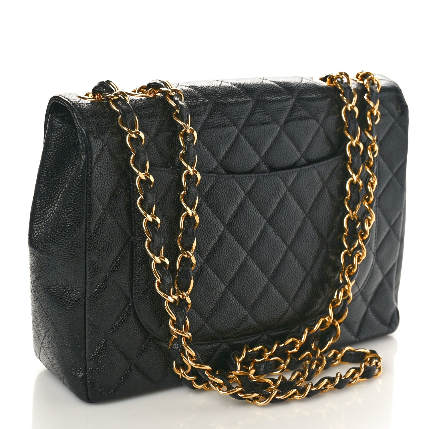 Chanel Caviar Quilted Jumbo Single Flap Black 2 of 13