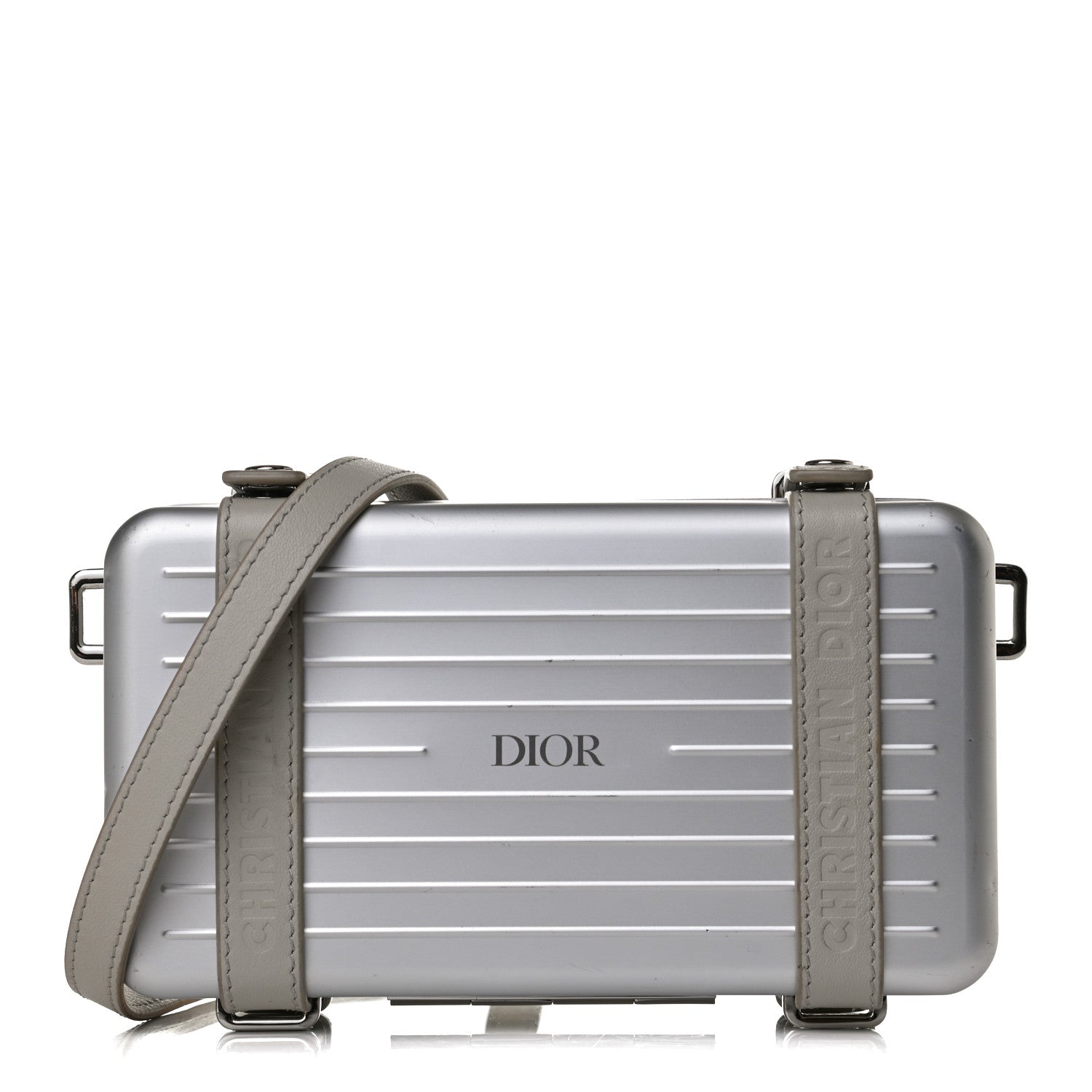 Christian Dior X RIMOWA Aluminum Personal Clutch On Strap Silver 1 of 15