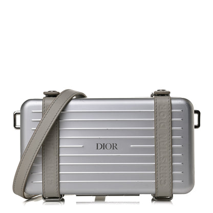 Christian Dior X RIMOWA Aluminum Personal Clutch On Strap Silver 1 of 15