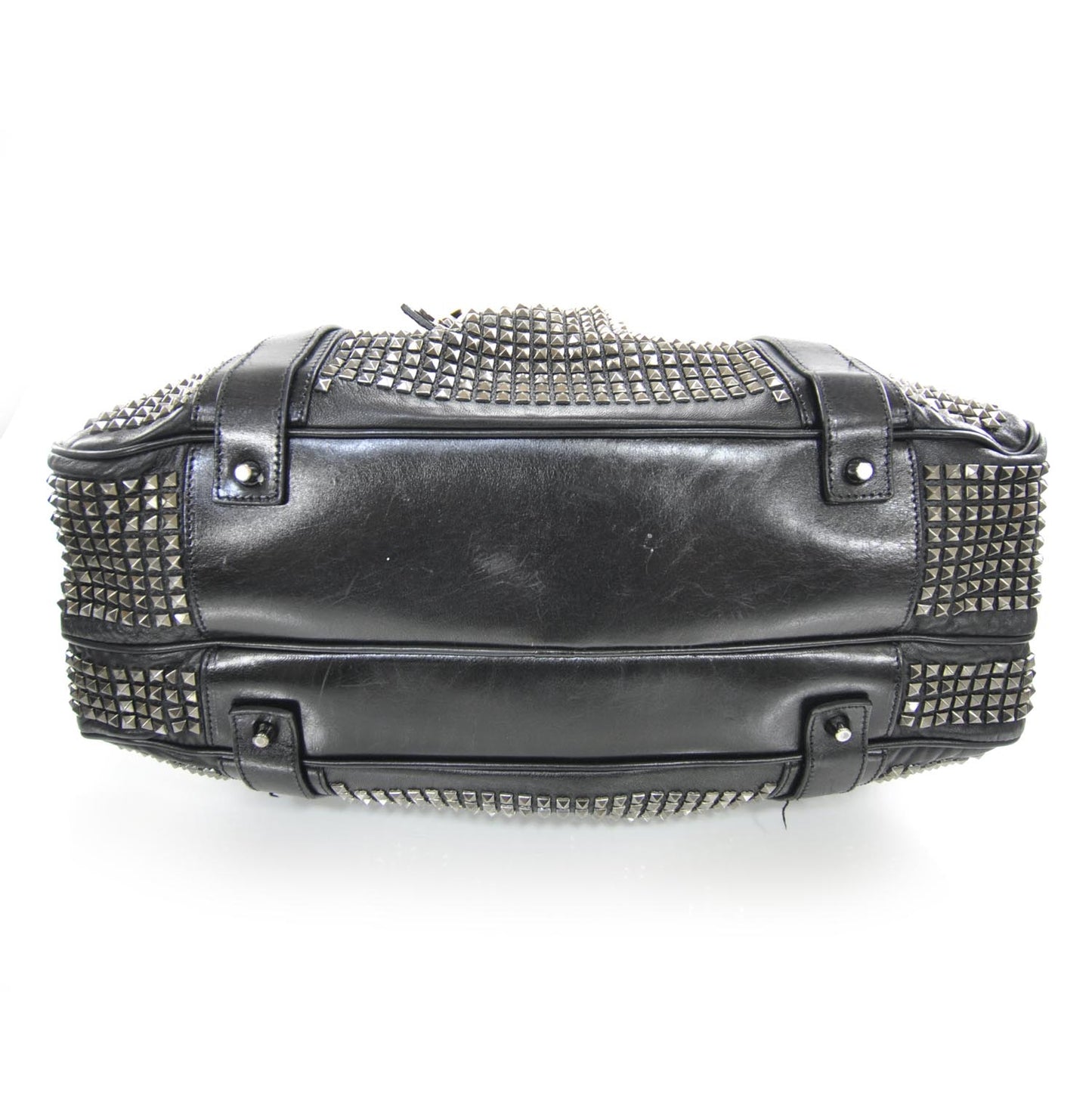Prorsum Leather Studded Knight Satchel Black