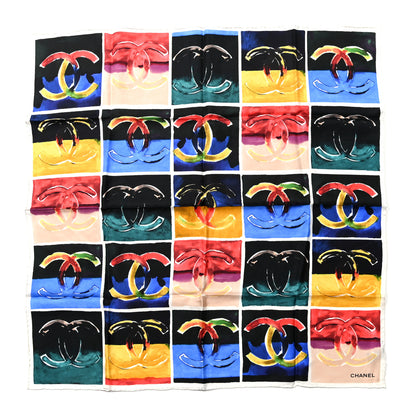 Chanel Silk Watercolor CC Scarf Multicolor 1 of 3