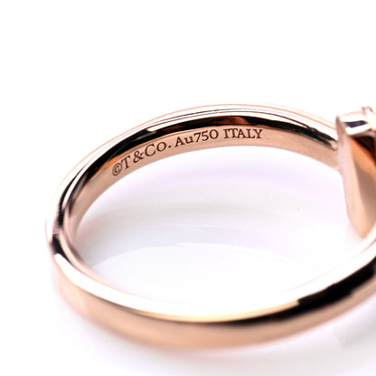 Tiffany 18K Rose Gold Diamond T T1 Ring 48 4.5 6 of 7