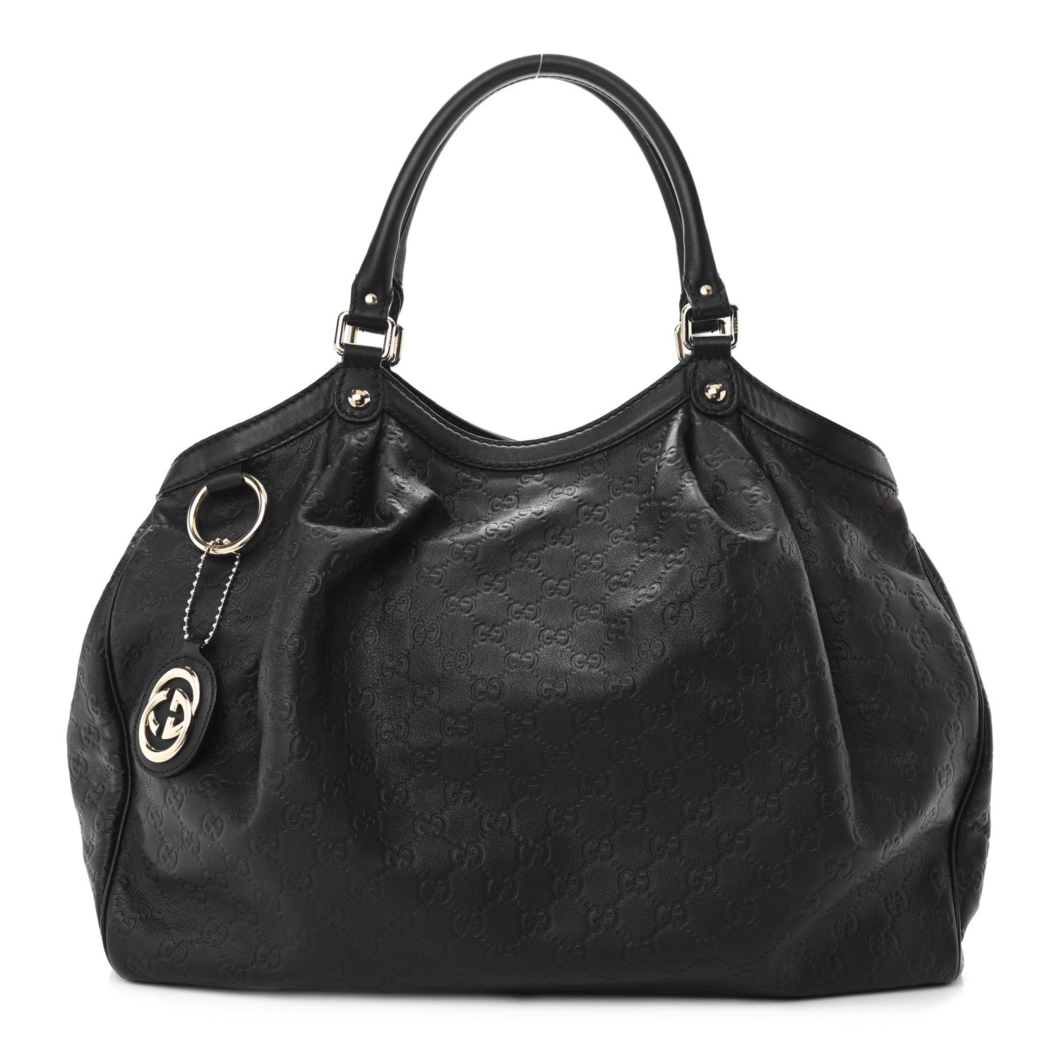 Gucci Guccissima Vitello Tender Large Sukey Tote Black 1 of 10