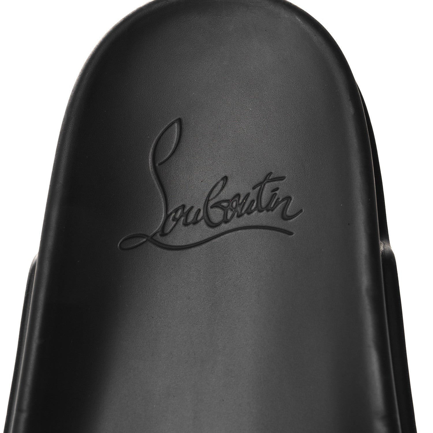 Christian Louboutin Calfskin Studded Mens Pool Fun Platform Flat Slide Sandals 43 Black 8 of 8