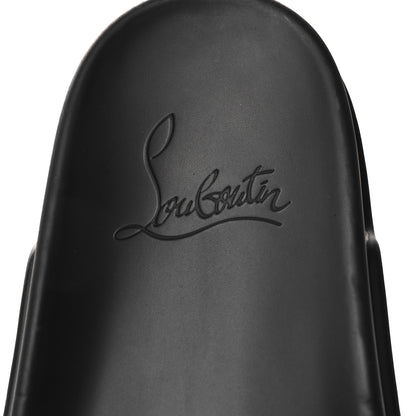 Christian Louboutin Calfskin Studded Mens Pool Fun Platform Flat Slide Sandals 43 Black 8 of 8