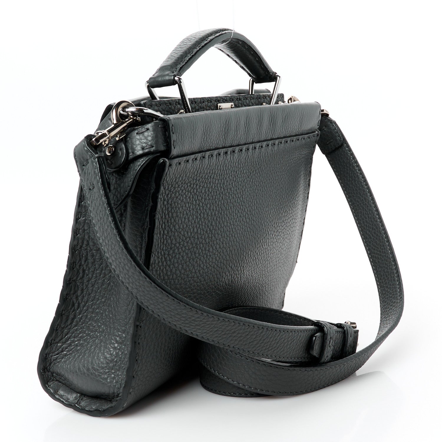 Fendi Cuoio Romano Selleria Mini Peekaboo Iconic Fit Satchel