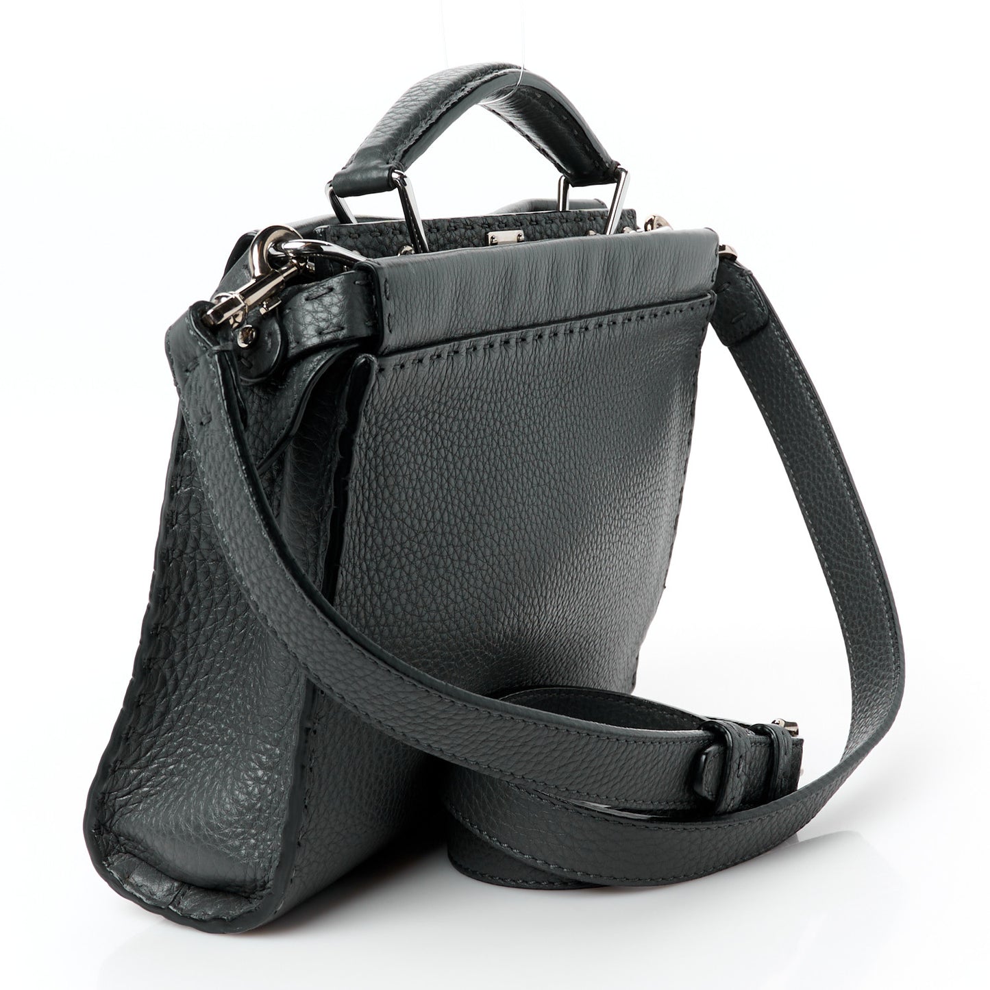 Cuoio Romano Selleria Mini Peekaboo Iconic Fit Satchel Asfalto Multicolor