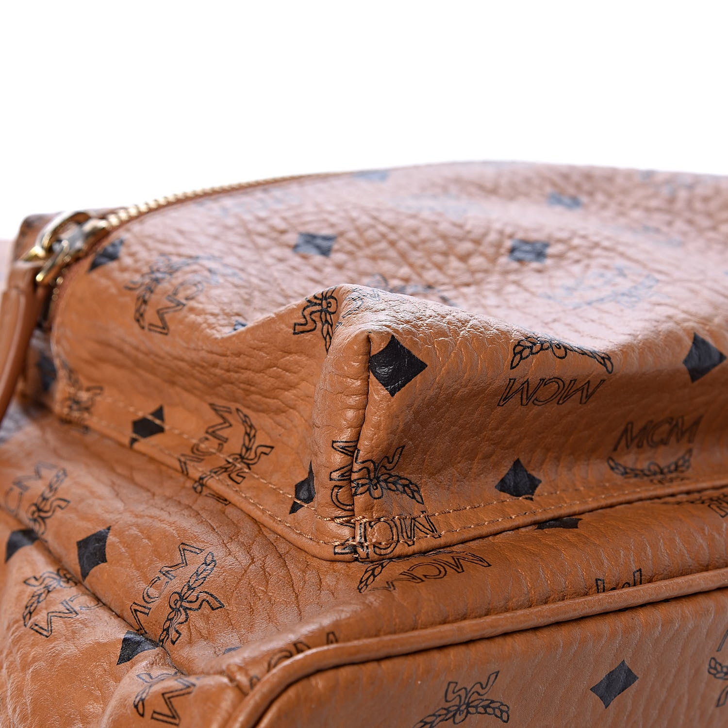 MCM Visetos Medium Side Studs Stark Backpack Cognac 10 of 16